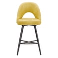 thumbnail image 4 of Weston Home Krista 24" Metal Swivel Mid Back Counter Stools, Set of 2, Yellow, 4 of 10
