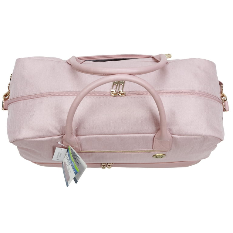Pearl Studs Pink Leather Barrel bag