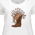 thumbnail image 4 of Inktastic Cowgirl Rodeo Western Boot Women's Plus Size T-Shirt, 4 of 5