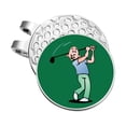 thumbnail image 1 of Cartoon Golfer Pattern Enamel Clips Golf Ball Markers with Hat Clips Magnetic Golf Hat Clips Decorative Jewelry Accessories Gift MJ119, 1 of 6