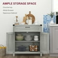thumbnail image 4 of HOMCOM Farmhouse Sideboard Buffet Cabinet with Drawer and Adjustable Shelf, 4 of 9