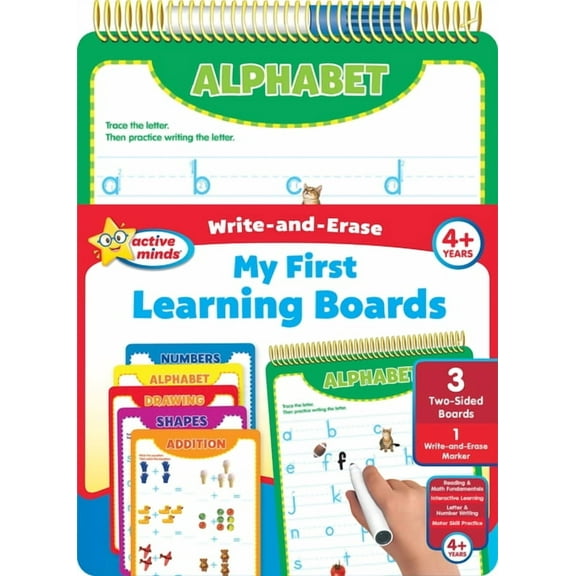 Active Minds Write-And-Erase My First Learning Boards, (Hardcover)