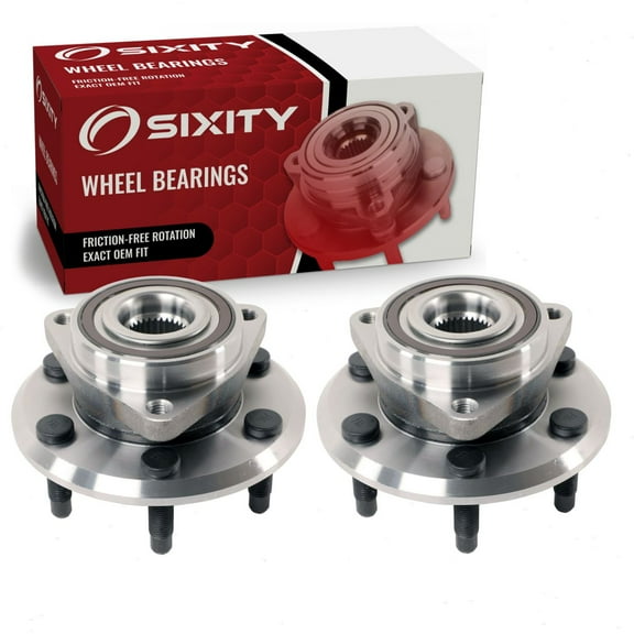 2 pc Sixity Front Wheel Bearing Hub Assembly compatible with Buick Enclave 2008-2017