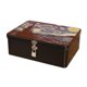 thumbnail image 1 of Antique Inspires Locking Tin Storage Box Metal Container For Valuables Keepsakes Office Home Organization Tool Sky Blue, 1 of 4