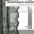 thumbnail image 4 of Dznils Black Lace Sheer Curtains 72 inch Long 2 Panels, Rod Pocket Sheer Window Drape, 60" W x 72" L, 4 of 11