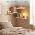 thumbnail image 4 of Floating Shelves, Sindcom Home Wood Shelf Wall Mounted, Set of 5, Multiple Sizes, White, 4 of 8