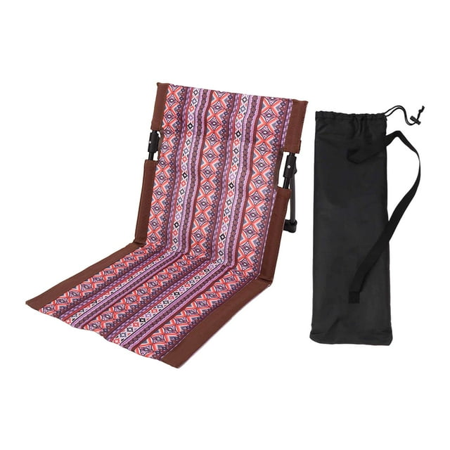 jinwen Chaise de Camping Pliante avec Dossier Portable pour Cour Randonnée Bain de Soleil Bord Brun