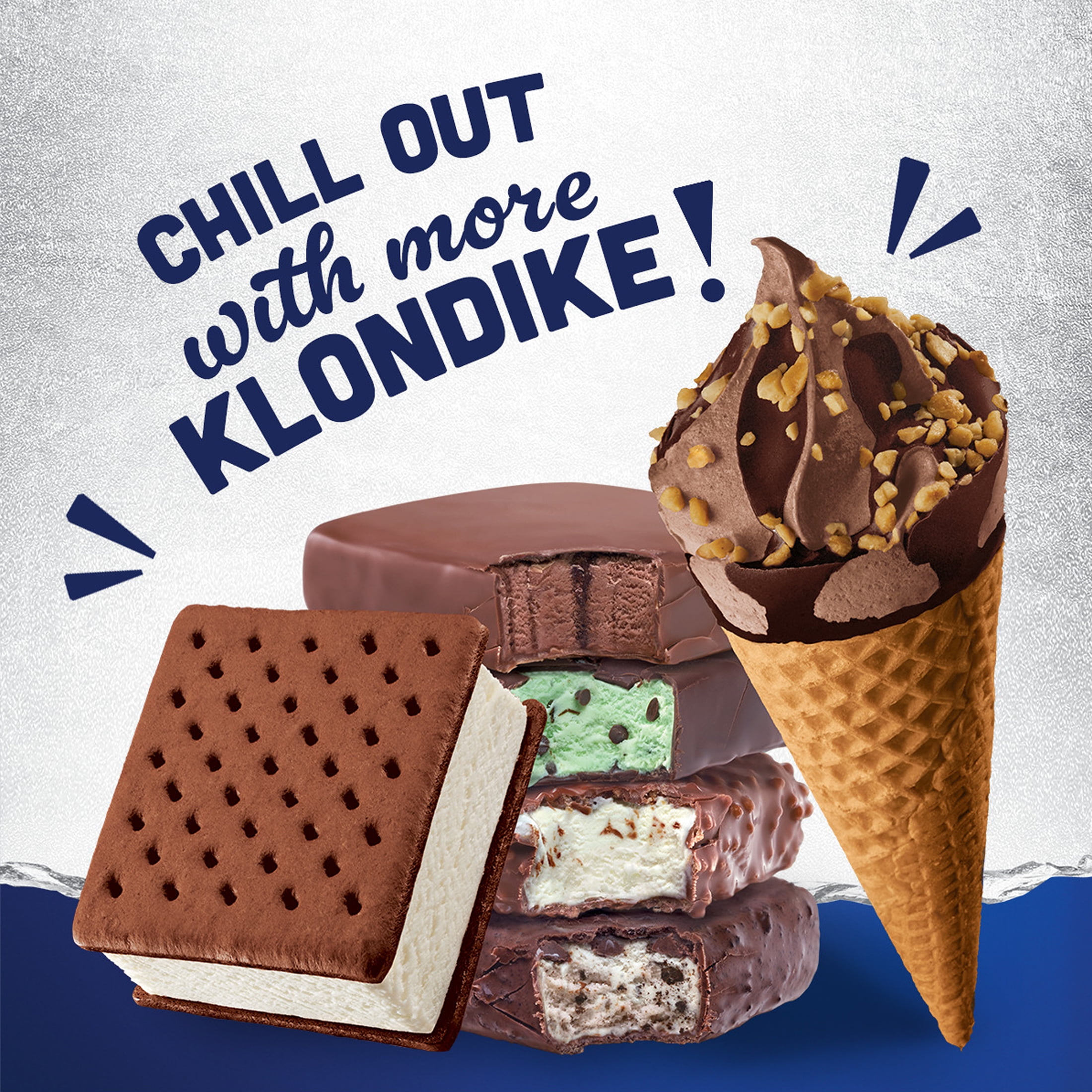 Klondike Classic Vanilla Ice Cream Sandwiches Frozen Desserts, 6 Count