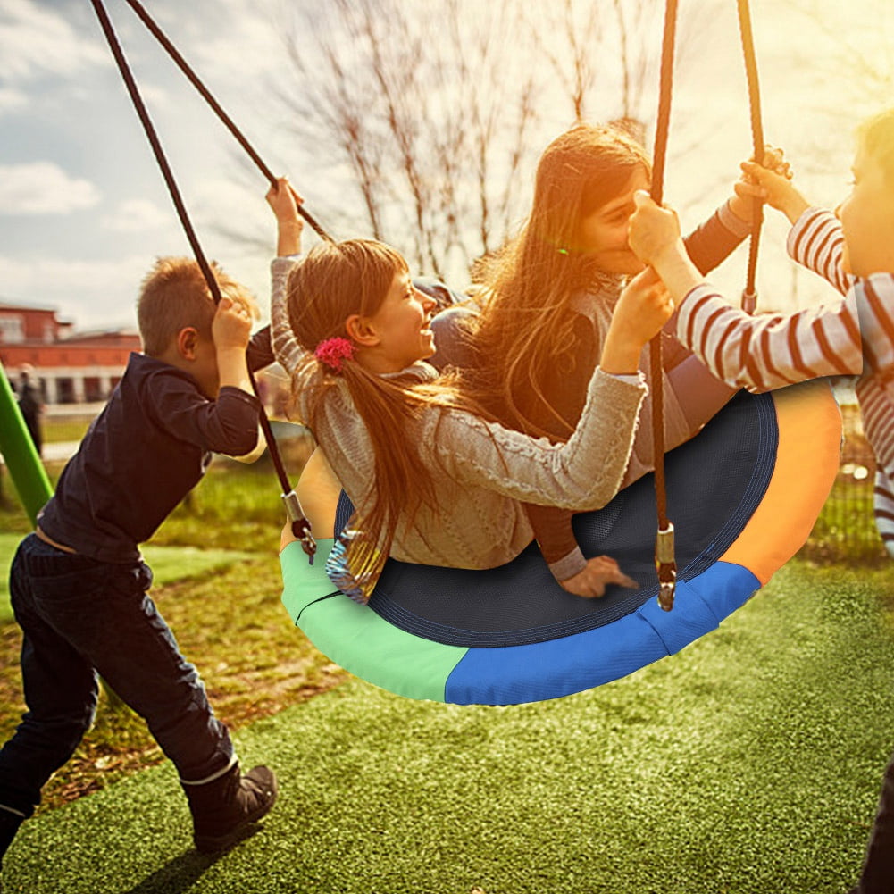EBTOOLS Swing,Multicolor Round Outdoor Toys Kids Children Tree Hanging