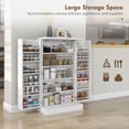 thumbnail image 4 of HOMCOM 41" Kitchen Pantry with 12 Spice Racks and Adjustable Shelves White, 4 of 9