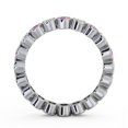 thumbnail image 3 of 1.50 Ct Round Cut Pink Sapphire Genuine Diamond Beautiful Engagement Eternity Band for Women 14K White Gold Size 5, 3 of 7