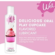 Wet Flavored Water-Based Lube, Luxury Edible Personal Lubricant, Cupcake, 9.0 fl oz