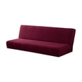 thumbnail image 2 of 2024 Sofa Cover Folding Sofa Bed Cover Solid Color Futon Armless Slipcover Polyester Elastic Fabric All Inclusive Cover, 2 of 3