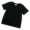 thumbnail image 2 of Cathalem Girls Short Sleeve Shirts Trendy Girls and Toddlers' Short-Sleeve T-Shirts锛孲ummer Crewneck Kids Tee Tops(Black,110), 2 of 4