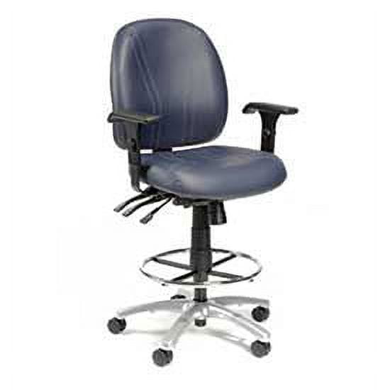 24/7 Anti-bacterial 8 Way Adjustable Vinyl Stool - Blue