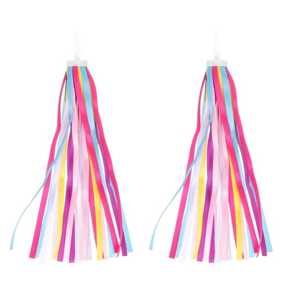 SEWCHICS Multi-Colored Bike Streamers 1 Pair Decorative Handlebar Streamers for Kids and Adults Accessories