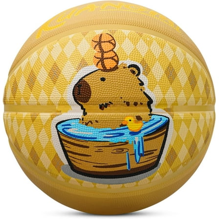 Kuangmi Fancy Rubber Basketball, Office Regulation Size 7(29.5") Streetball, Made for Indoor Outdoor Basketball Games