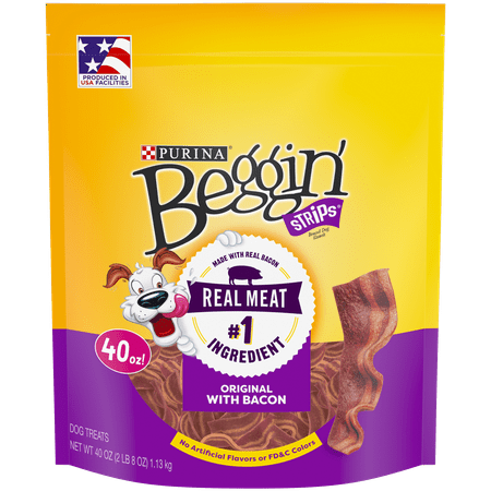 Purina Beggin' Strips Dog Training Treats; Original With Bacon - 40 oz. (Best Way To Treat Tapeworms In Dogs)
