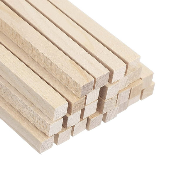 Uxcell 25 Pcs 3/10 x 12 Inch Dowel Rods Wood Natural Sticks for Craft DIY Supplies