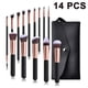 thumbnail image 1 of Pinceles de maquillaje 14 PCS Juego de pinceles de maquillaje Pincel de base sintética premium Mezcla de polvo facial Correctores de rubor Sombras de ojos Kit de pinceles de maquillaje Adepaton 2035509-1, 1 of 9