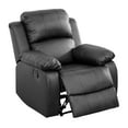 Gewnee Manual Recliner Chair, Overstuffed Faux Leather Single Sofa for