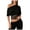 Black, variant on Women's Summer Sleeve Off Shoulder Lace Top Asymmetrical Dolman Tee Boat Neck T Shirt (Wine, M)