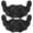 Black, variant on YAHHU Women's Disposable Self-Adhesive Lace Invisible U-Shaped Underwear Bra Pads Backless Bras, Black B, 1 Pair (4.72 inches / 12 cm)