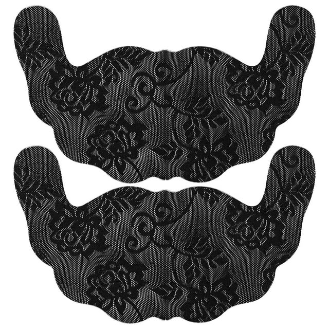 Nipple Cover Stickers Disposable SelfAdhesive Lace Invisible UShaped Underwear Bra Pads(Black D)