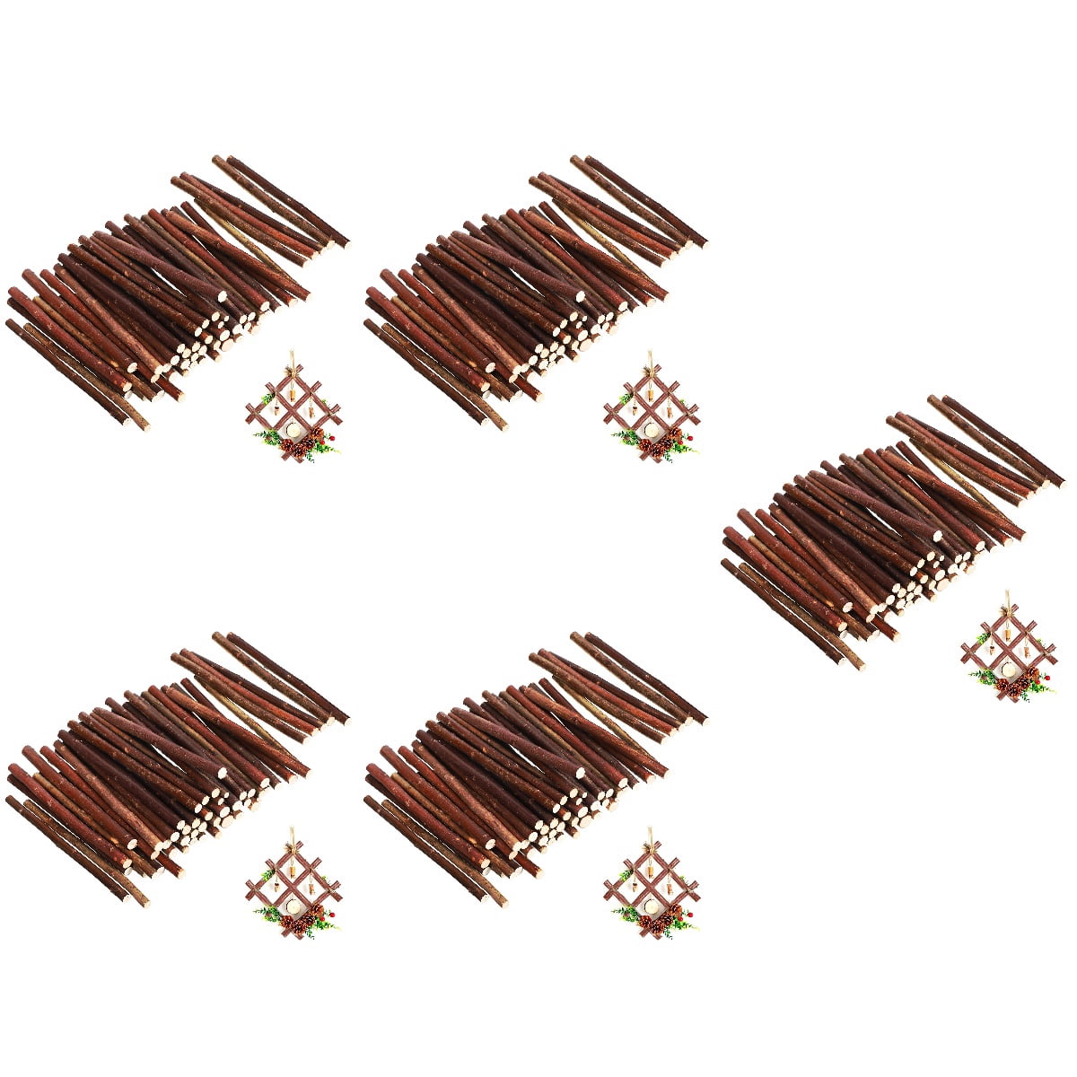 Worgeous 250 Pcs  Wood Sticks Craft Sticks Wood Craft Sticks Log Sticks Craft Twigs Natural Sticks Rustic Home Decors