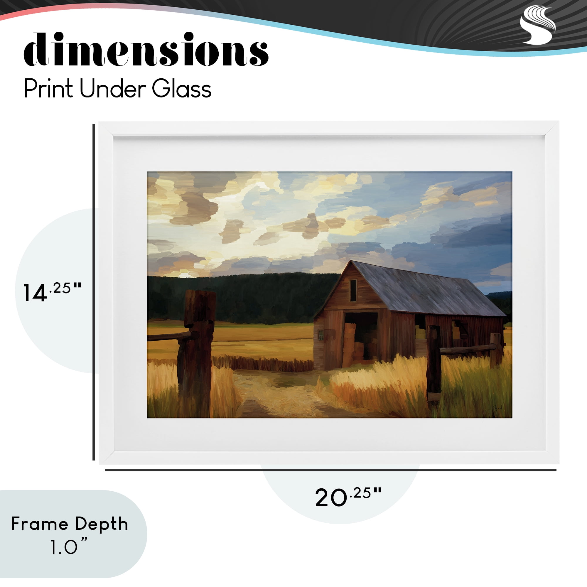 Stupell Industries Harvest Time Autumn Barn White Framed Print Under Glass, design by Renel Peters