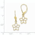thumbnail image 2 of 14K Yellow Gold Polished Cut Out Flower Lever Back Earrings, 2 of 5