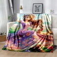thumbnail image 3 of Rapunzels Blanket Travel Throw Blanket - Measures 60 x 50 Inches Super Lightweight Soft & Cozy Travel Accessories for Rapunzels Bed Sofa Living Room Couch Home Decor, 3 of 4