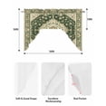 thumbnail image 5 of Green Boho Southwestern Swag Valances for Windows, Small Curtains Drapes, Antique Farmhouse Ethnic Kitchen Window Curtains Over Sink Rod Pocket Window Treatment Valance for Bedroom/Bathroom 56"x36", 5 of 5