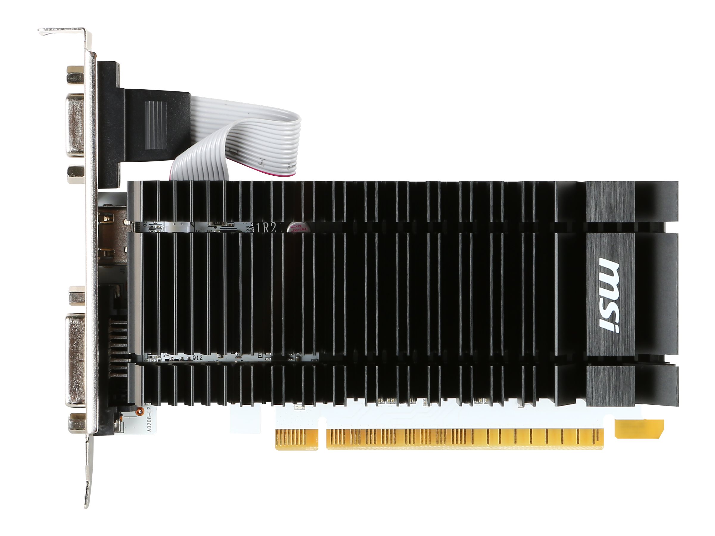 MSI N730K-2GD3H/LP - Graphics card - GF GT 730 - 2 GB DDR3 - PCIe 2.0 x16 low profile - DVI, D-Sub, HDMI - fanless - image 2 of 6