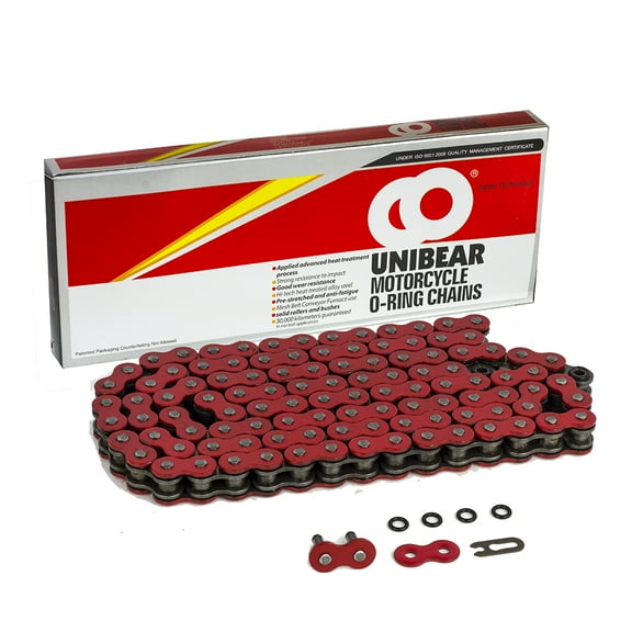 520 Drive Chain 110 Links O-Ring Red with 1 Connecting Link for Motorcycle ATV Dirt Bike
