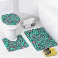 thumbnail image 4 of Leopard Print Pattern 4Pcs Shower Curtain Set Shower Curtain Set with Carpet Bath Mat, 4 of 8