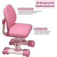 thumbnail image 6 of YNCE Kids Ergonomic Desk and Chair Set, Height Adjustable School Study Table with Bookshelf, Drawer and Spine Support Backrest, Kids Desk and Chair for Bedroom&Study Room, 6 of 9