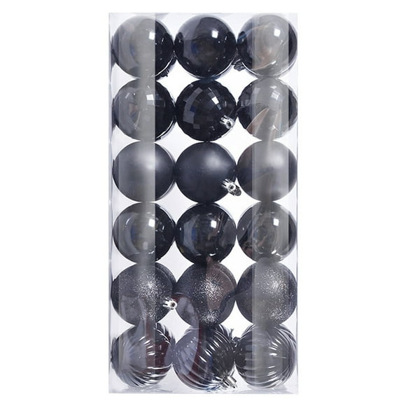 Riforla 36Pcs Christmas Ornaments for Xmas Christmas Tree Shatterproof Christmas Tree Decorations Hanging for Holiday Wedding Party Decoration Hangs Home Decor Black