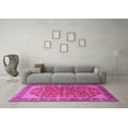 thumbnail image 3 of Ahgly Company Indoor Round Medallion Pink Traditional Area Rugs, 4' Round, 3 of 4