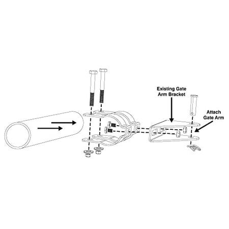 

Mighty Mule MMTGB Tube Gate Bracket Silver