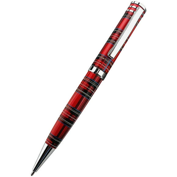 Pluma VentDepot RedScottB 1Pza 0.7mm Punta Rojo/Plateado 1 Tinta Negra Acero Inoxidable
