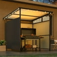 thumbnail image 1 of AECOJOY Pavillon de Gril à Toit Rigide 6 X 6 Pi – Pavillon de Gril Adossé à Toit Rigide pour l'Extérieur, Crochets de Plafond, Auvents Robustes pour Patio, Terrasses, Gris Foncé, 1 of 8