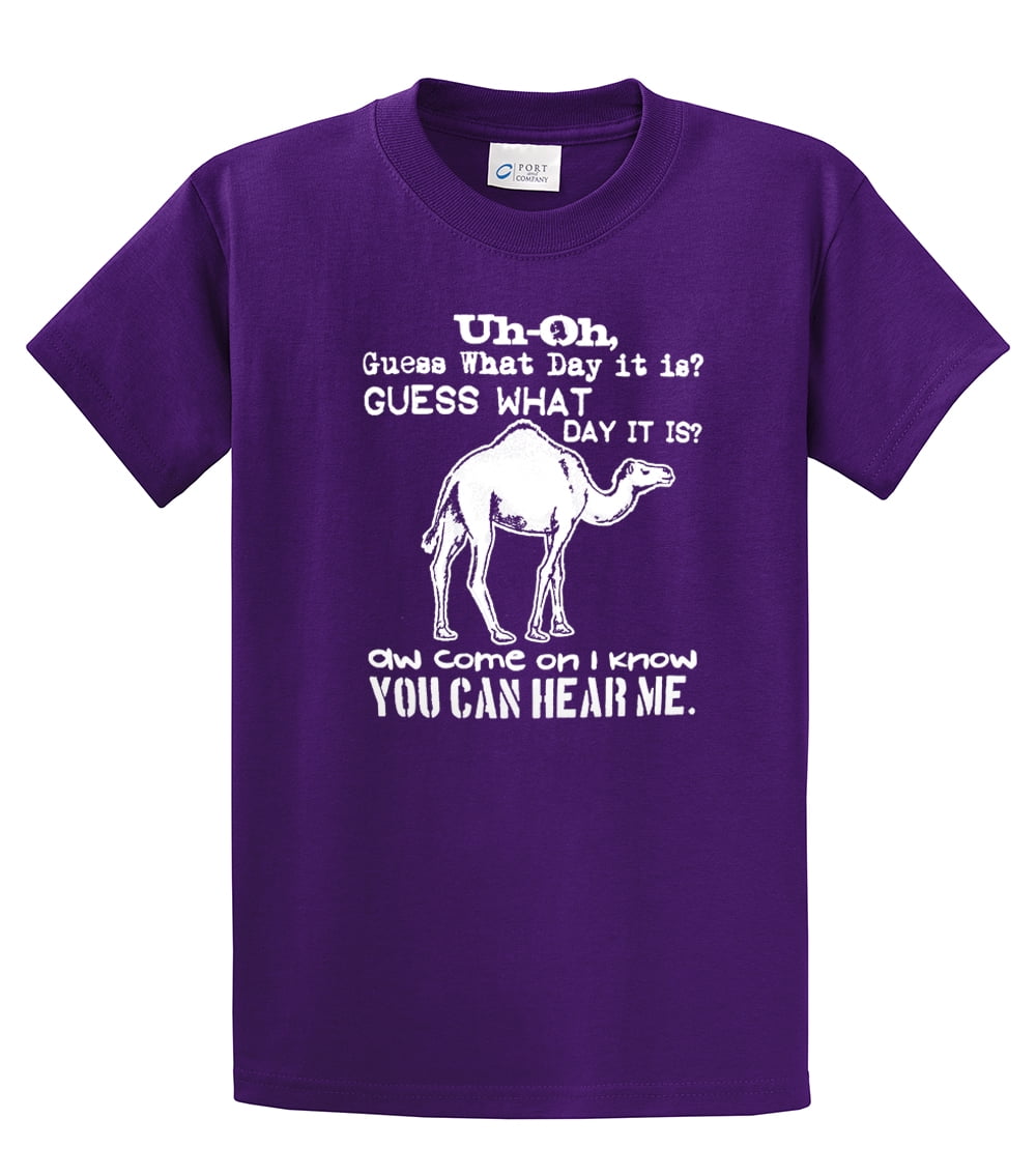 Funny Camel Youth Tee Shirt Guess What Day It is Hump Day Military Yl - Afbeelding 43 van 58