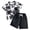White, variant on Boys Vacation Outfit Set 2 Piece Fashion Print T-Shirt with Drawstring Shorts Set Toddler Boy Summer Beach Clothes