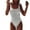 White, variant on USSUMA Women's Swimwear Solid Color One Piece Swimsuit Swimsuits Elegant Womens Bikini for Swimming Black
