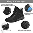 thumbnail image 3 of Cyiecw Snow Boots for Men Women Winter Boot with Warm Lined Ankle Booties Non Slip Waterproof Outdoor Shoe Fashion Couple Hiking Shoes Lightweight Comfortable Trekking Boots, 3 of 8