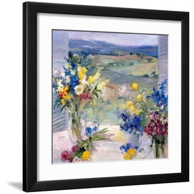 Tuscany Floral, Botanical Scenic Framed Art Print Wall Art by Allayn Stevens