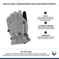 thumbnail image 5 of Isotoner  Quilted Winter Glove with Gathered Wrist (Men), 5 of 5