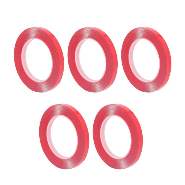 Ruban Haute Température, Dispersion de Contrainte 5Pcs Film Rouge Non Résidu Étanche Forte Viscosité Ruban Double Face pour l'Industrie