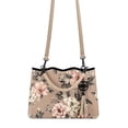 thumbnail image 2 of LIKE DREAMS Violette Vegan Leather Floral Print Crossbody Satchel Bag - Beige, 2 of 6